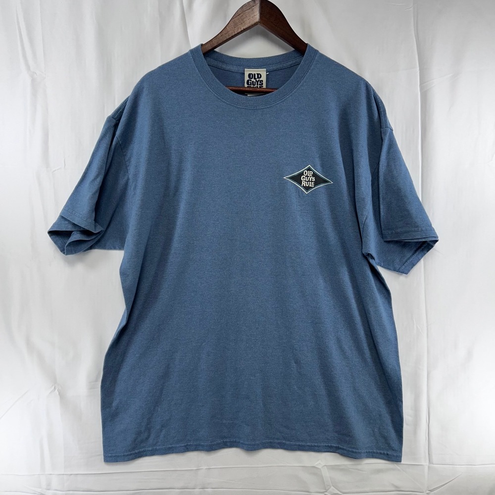 Old Guys Rule Graphic T-Shirt Mens XL Blue The Older I Get The‎ Better I Was